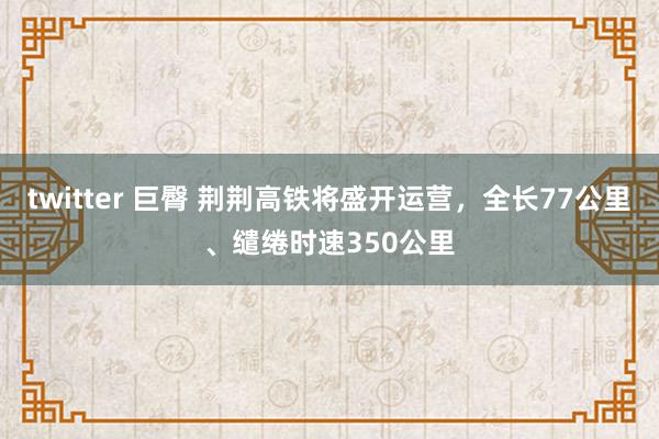 twitter 巨臀 荆荆高铁将盛开运营，全长77公里、缱绻时速350公里