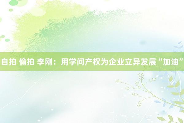 自拍 偷拍 李刚：用学问产权为企业立异发展“加油”