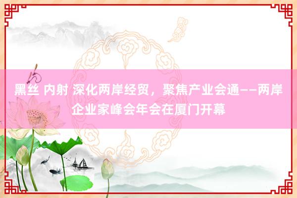 黑丝 内射 深化两岸经贸，聚焦产业会通——两岸企业家峰会年会在厦门开幕