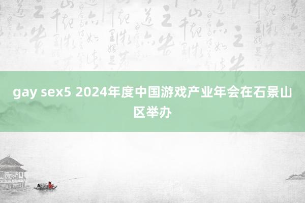 gay sex5 2024年度中国游戏产业年会在石景山区举办