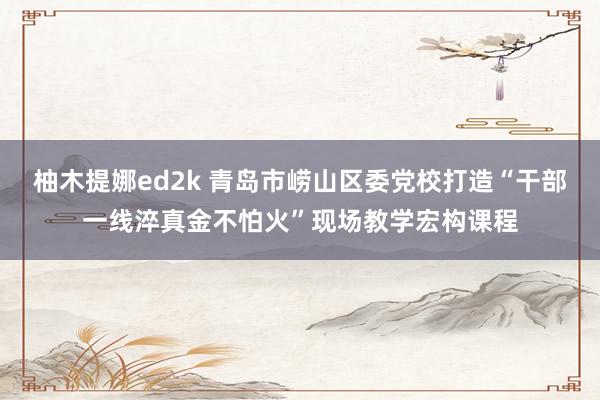 柚木提娜ed2k 青岛市崂山区委党校打造“干部一线淬真金不怕火”现场教学宏构课程