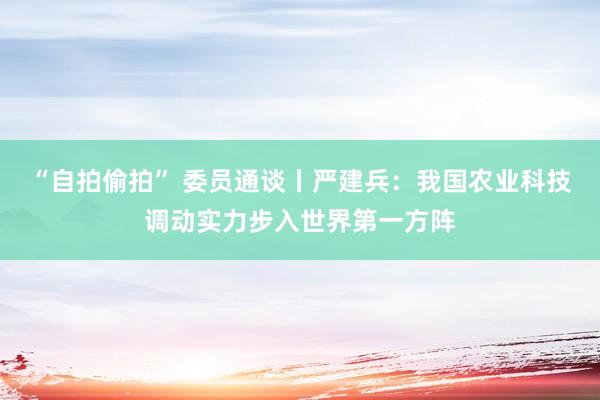 “自拍偷拍” 委员通谈丨严建兵：我国农业科技调动实力步入世界第一方阵