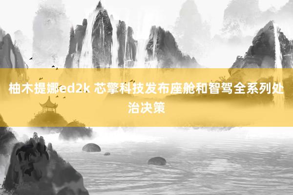 柚木提娜ed2k 芯擎科技发布座舱和智驾全系列处治决策