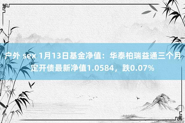 户外 sex 1月13日基金净值：华泰柏瑞益通三个月定开债最新净值1.0584，跌0.07%