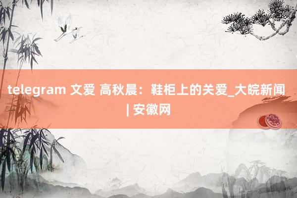 telegram 文爱 高秋晨：鞋柜上的关爱_大皖新闻 | 安徽网