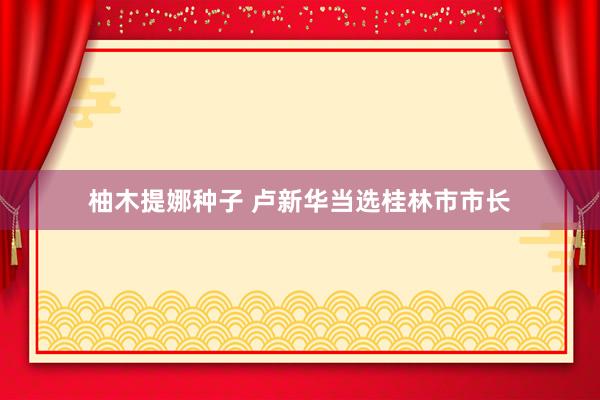 柚木提娜种子 卢新华当选桂林市市长